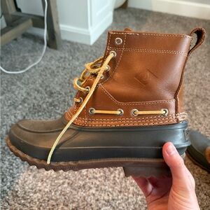 Sperry Brown and Black Boots